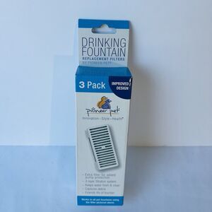 Pioneer Pet Drinking Fountain Replacement Filters 3091 T Shape 3 PK Dog/Cat NEW